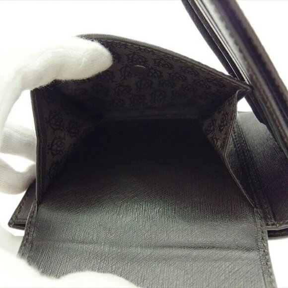 Dunhill Bifold Wallet Brown silver Women Authentic secondhand - Picture 4 of 9